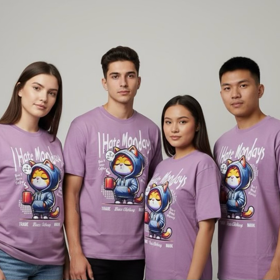 Deep Purple Hue T-shirt 100% Premium Cotton Casual Wear Trendy Deep Purple Hue T-shirt 100% Premium Cotton Casual Wear
