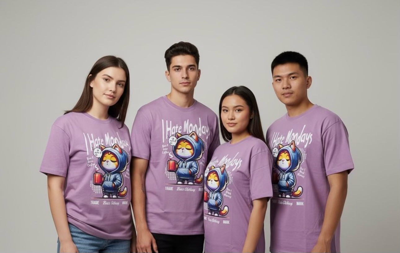 Deep Purple Hue T-shirt 100% Premium Cotton Casual Wear Trendy Deep Purple Hue T-shirt 100% Premium Cotton Casual Wear